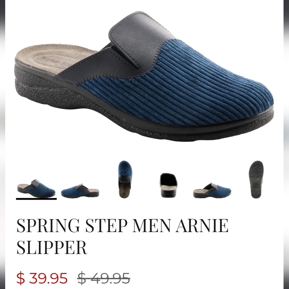 Spring Step Men's Navy Loafers